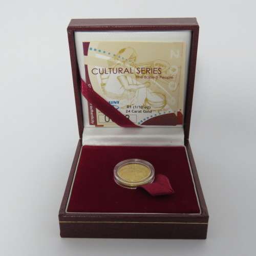 2009 RSA Cultural series 1/10th oz Proof gold R1 coin - in box with COA - #0048 of 1000