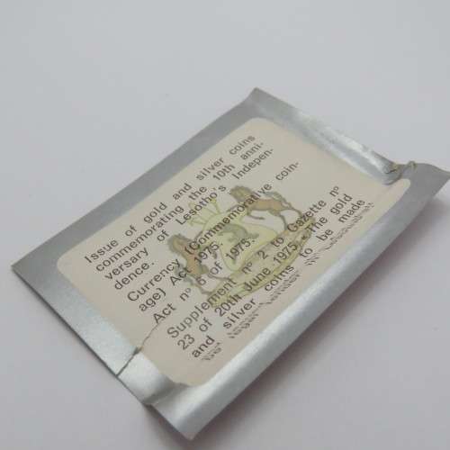 Lesotho proof silver 10 Maloti in original holder