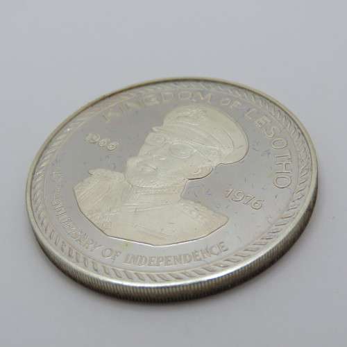 Lesotho proof silver 10 Maloti in original holder