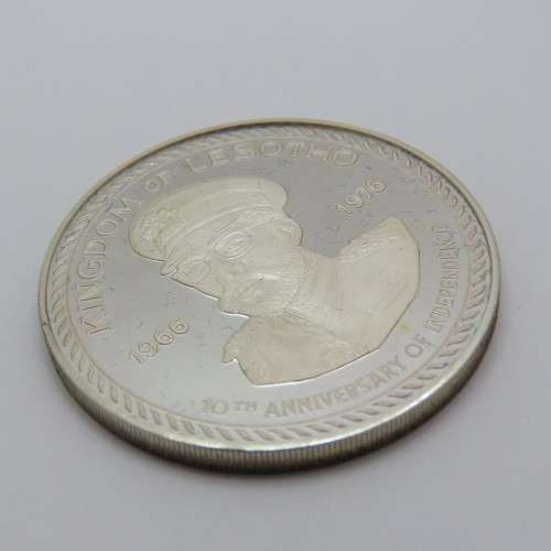 Lesotho proof silver 10 Maloti in original holder
