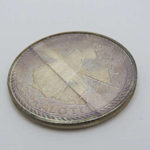 Lesotho proof silver 10 Maloti in original holder