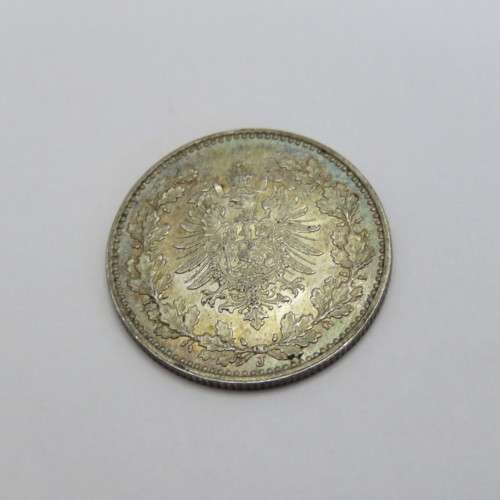 1877 Germany Deutsches Reich 1877 silver 50 pfennig proof