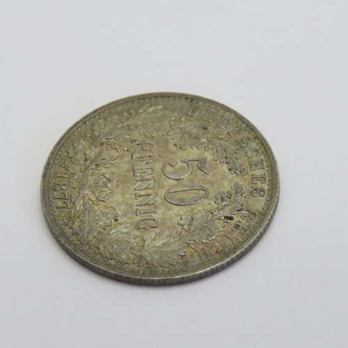 1877 Germany Deutsches Reich 1877 silver 50 pfennig proof