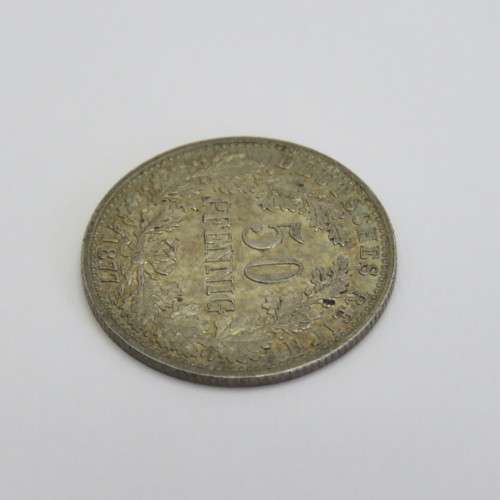 1877 Germany Deutsches Reich 1877 silver 50 pfennig proof
