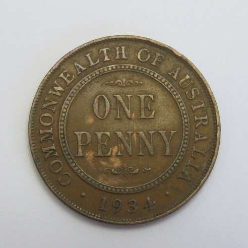 1934 Australia penny VF+