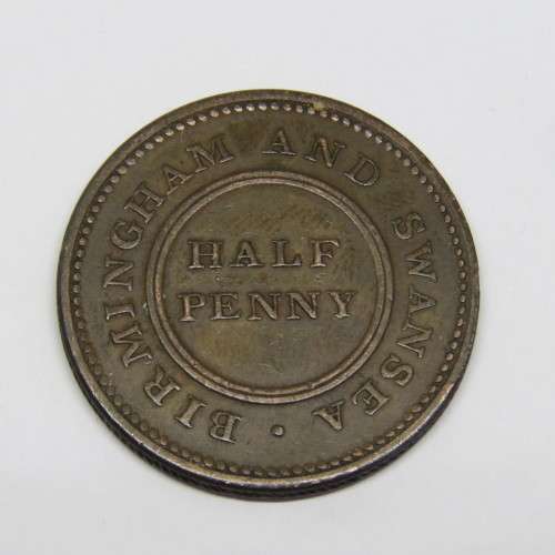 Birmingham Swansea Rose copper company Half penny token - 1811 - Excellent