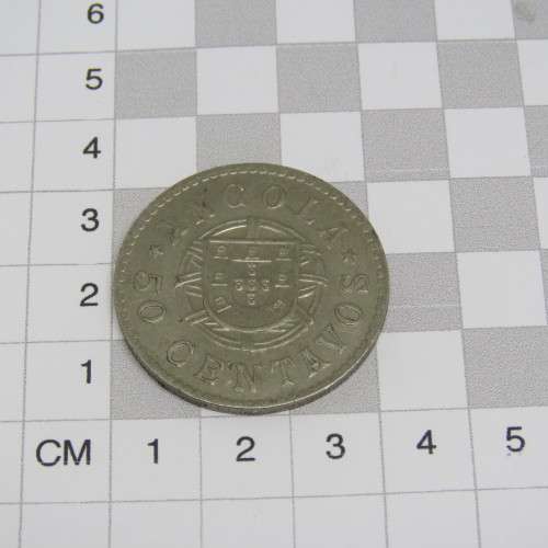 1922 Angola Nickel 50 Centavos AU