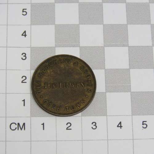 JW Irwin Cape of Good Hope 1879 token