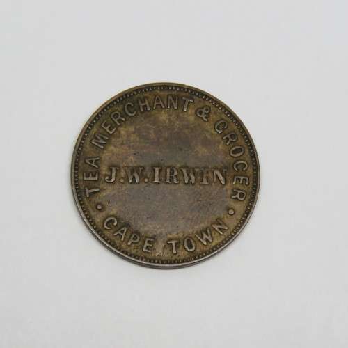 JW Irwin Cape of Good Hope 1879 token