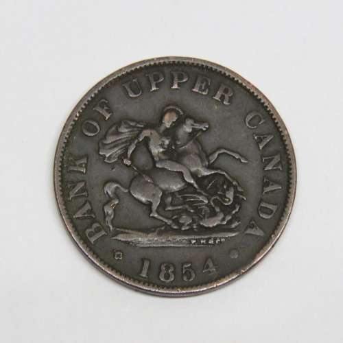 Bank of upper Canada half penny token