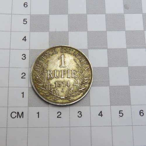 1914 J German East Africa one Rupie XF