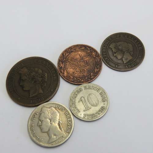 Lot of 5 old coins - Each one over 100 years
