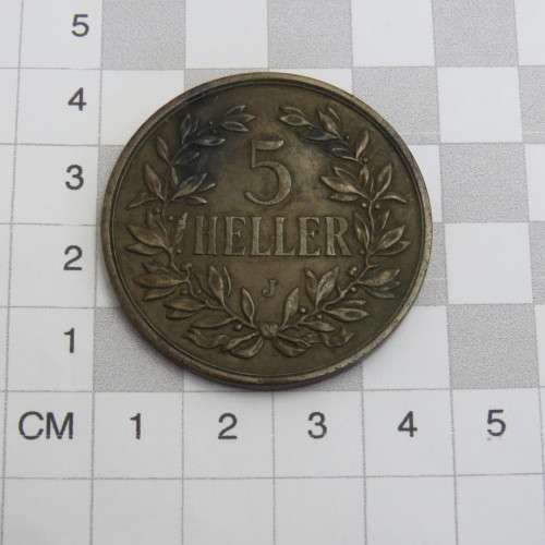 1908 J German East Africa five 5 Heller - XF