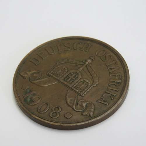 1908 J German East Africa five 5 Heller - XF