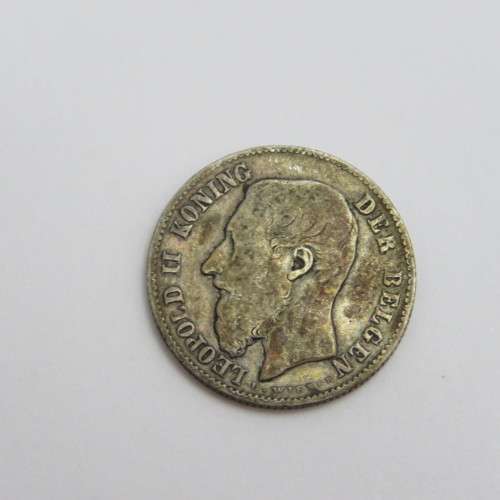 1886 Belgium silver 50 Centimes