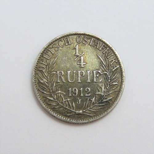1912 J German East Africa quarter rupie XF