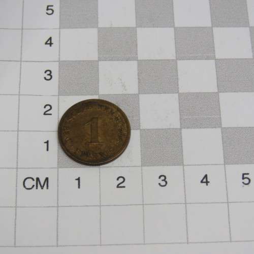 1908 Germany Deutsches Reich One Pfennig Uncirculated - J mintmark