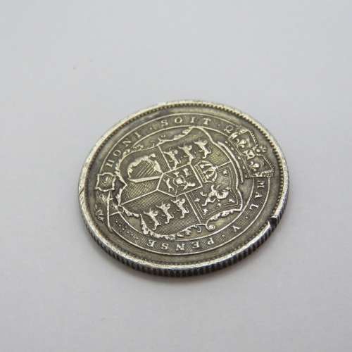 1819 Great Britain shilling - High 9 over 6 VF