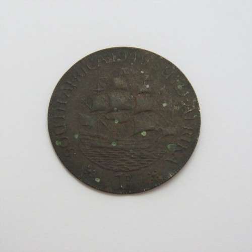 1949 South Africa penny - Very thin - Weighs 4 g