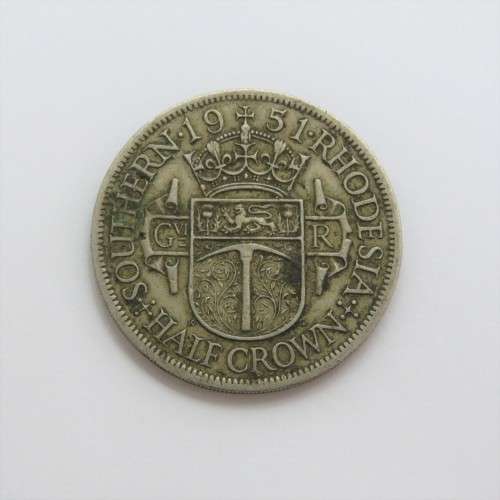 1951 Southern Rhodesia half crown XF