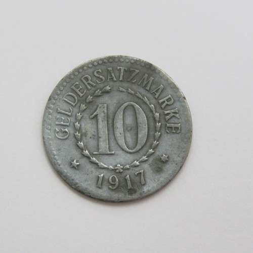 1917 Germany Geldersatzmarke - 10 Pfennig