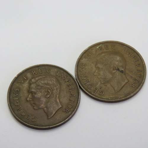 1940 One pennies - 2 Varieties - Dot after 1940 and no dot after 1940