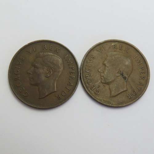 1940 One pennies - 2 Varieties - Dot after 1940 and no dot after 1940