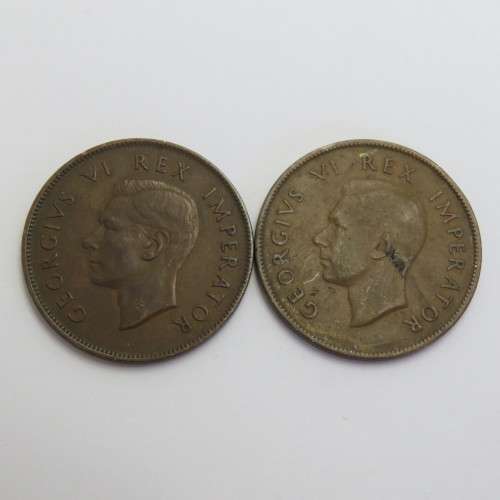 1940 One pennies - 2 Varieties - Dot after 1940 and no dot after 1940
