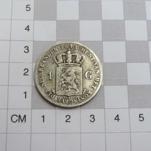 1843 Netherlands Willem 2 one Gulden