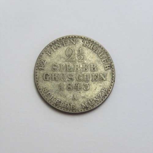 1843 A German States Prussia 2 1/2 Silber Groschen