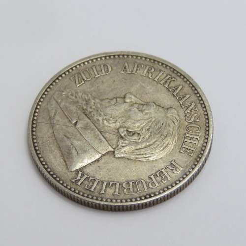 1897 ZAR Kruger half crown XF+ - Scratch obverse