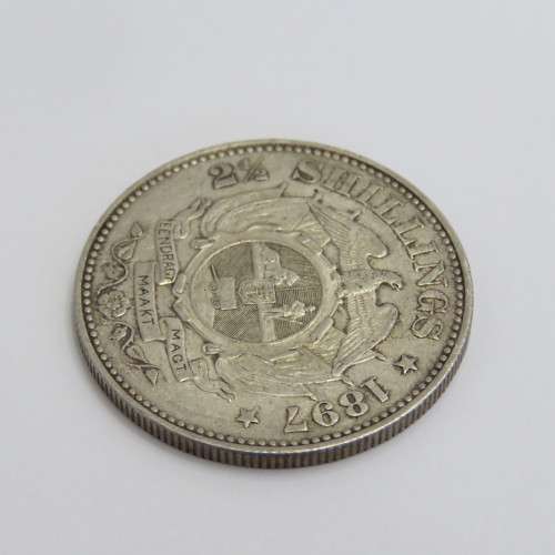 1897 ZAR Kruger half crown XF+ - Scratch obverse