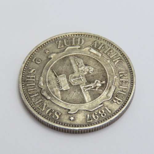 1897 ZAR Kruger silver 2 shilling - AU