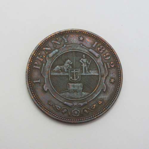 1892 ZAR Kruger Penny XF details