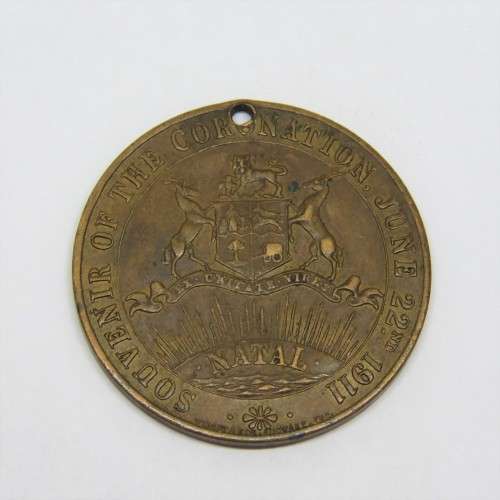 1911 Coronation of George 5 medallion - NATAL