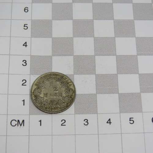 1908 J Germany Deutsches Reich half mark XF