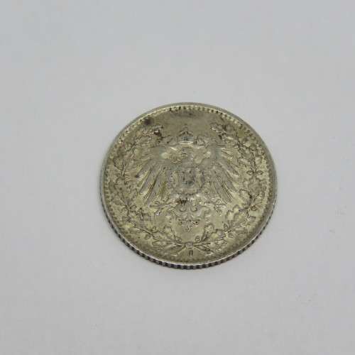 1908 J Germany Deutsches Reich half mark XF
