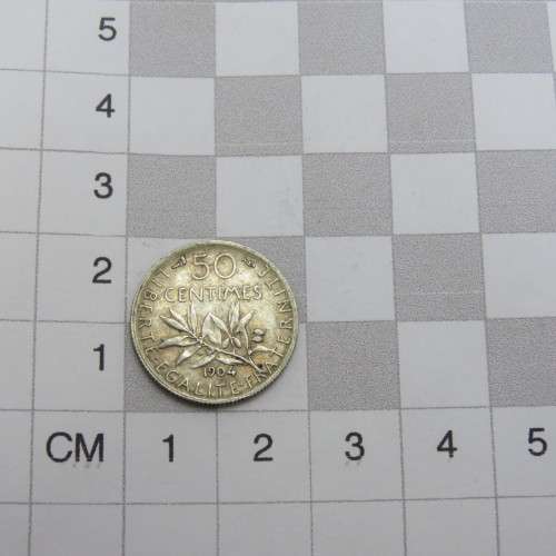 1904 France silver 50 Centimes VF+