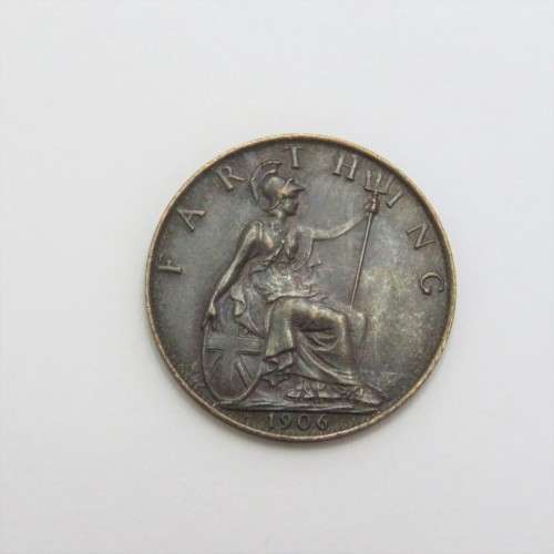 1906 Great Britain farthing XF+