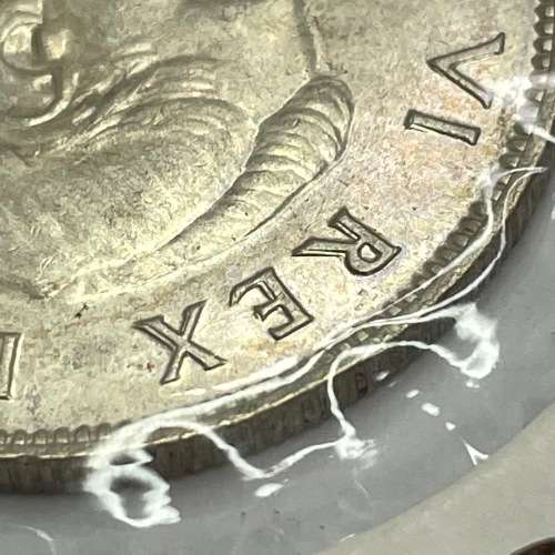 1943 South Africa half crown - EF+ - Double struck obverse! - Only one I have ever seen!