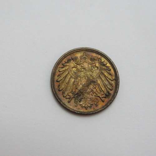 1908 j Germany Deutsches Reich One Pfennig UNCirculated