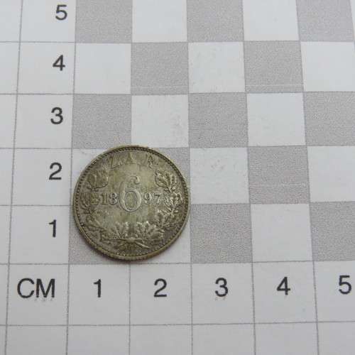1897 ZAR Kruger sixpence XF