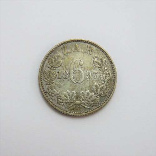 1897 ZAR Kruger sixpence XF