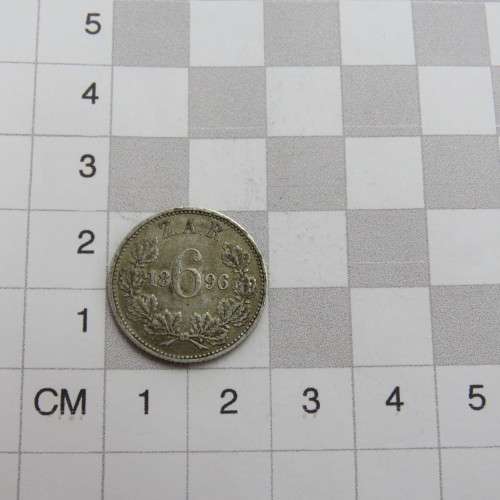1896 ZAR kruger sixpence VF