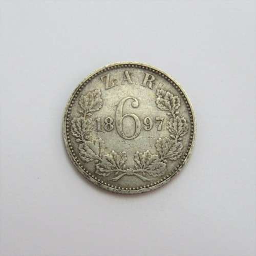1897 ZAR Kruger sixpence VFxf