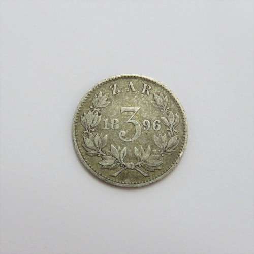 1896 ZAR Kruger three pence VF