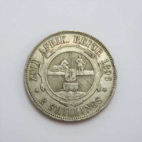 1896 ZAR Kruger two shillings XF+