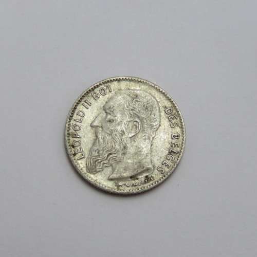 1907 Belgium silver 50 cent XF+