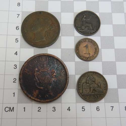 Lot of 5 Old coins - All older than 100 years