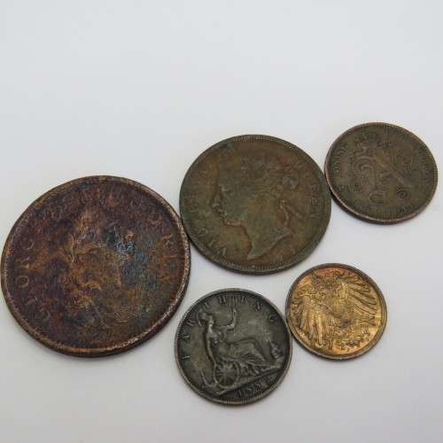 Lot of 5 Old coins - All older than 100 years